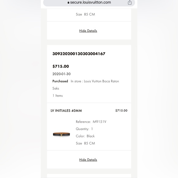 Authentic Louis Vuitton Reversible belt 💯 NEW 2 in 1 - Picture 2 of 9